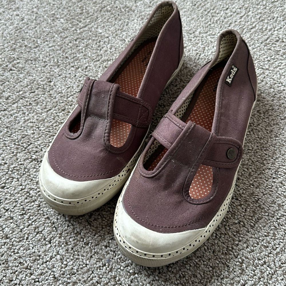 Keds brown Mary Jane canvas flats!